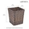 mDesign Woven Square Trash Can Wastebasket, Garbage Container Bin